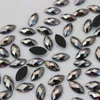 Micui 500pcs 4*8mm Mix Color Horse eye Rhinestones Flat Back Acrylic Gems Crystal Stones Non Sewing Beads for DIY Clothes ZZ730