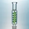 Green Blue Straigh Tube Beaker Bongs Hookahs Build A Bong Freezable Tall Oil Dab Rigs Glass Bong Water Pipes 18mm Joint With 14mm Bowl