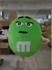 2018 High quality hot M&M Chocolate Candy red and Yellow Mascot Costume ! EMS Free shipping