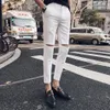 Zerrissene Feste Hose Slim Fit Männer Kleid Hose Büro Hosen Männer Pantalon Homme Dünne Formale Gebrochene Hosen Für Man245x