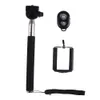 Inalámbrico Bluetooth Extendible Self Selfie Stick Handheld Monopod + Clip Holder + Shutter Remote Controller para iPhone Android