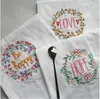 Embroidery Wedding Serviette Super-Absorbent Cotton Plain Tea Towel Glass Concise Upscale Home Cloth Table Napkin 45*70 Free Shipping