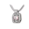 18KGP Cube Locket Cage Pendant Mounting, Can Hold 5-8 MM Pearl Cystal Gem Beads Pendant Necklace Fitting Lovely Charms