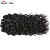 Ishow 8-28inch Water Wave Hair Extensions 3/4/5Pcs Wholesale Brazilian Hair Weave Bundles for Women All Ages Natural Color Black