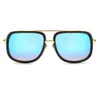 KeiKeSweet Cool surdimensionné homme femmes miroir métal haut chaud célébrité lunettes de soleil rayons Vintage marque haut Sexy lunettes de soleil