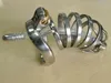 Male Stainless Steel Cock Cage Large Penis Cage With Silica Gel Catheter Chastity Belt Device BDSM Sex Toy A276-1