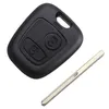 Boutons de haute qualité 2 Boutons Shell Key Remote pour Peugeot 307 Clés de voiture Clée couverte vierge avec rainure D056210091