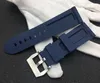 22mm 24mm 26mm Red Blue Black Orange White Watchband Silicone Rubber Watch Band för band Armband Buckle Pam Logo On1284V290A