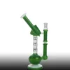 New US Design Glass Bong 12" jadegröna vattenpipor med 14 mm hanskål filterspets Bongs Recycler Oil Rig vax vattenpipa bubbler
