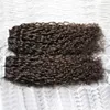 En gros pas cher 8a bande cheveux crépus bouclés 200g bande cheveux peau trame bande sur la peau trame Extension de cheveux humains 80 pièces 16 "18" 20 "22" 24 "