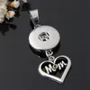 Accessoires de cheveux Heart Love Love Maman Collier Pendentif Noosa Ginger Snap Bouton Chunk DIY Bijoux Fasion 12pcs