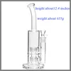 Hookah Glass Bong Twin Cage Junior Water Pipe Rökning Rör 31,5 cm hög 3-5 mm tjocklek Bubbler Dab Rig