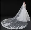 Cathedral Bridal Veils For Wedding Dress Bridal Gown 3D Flowers Soft Tulle White Ivory Tulle One Layer With Comb 5 Meters In Stock1119238