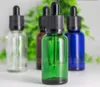 Fabrikpreis GlaStropper ätherische Ölflaschen 30 ml Clear Amber Blue Green nachfüllbare leere Glasflaschen mit kindlicher Manipulationskappe