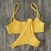 Sexy 2pcs Women Bandage Push-Up Push-Up Reggiseno imbottito Bikini Bikini Set da bagno Triangle Sounding Bareding