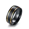 black gold wedding bands for men