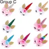 INS Girl Hair Bows Girl Barrettes Rainbow Mermaud Unicorn Design Girl Clippers Clippers Headsds Girl Hair Clips Детские волосы аксессуары Multi9962960