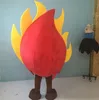 2018 Fantasia de mascote de fogo grande vermelho de fábrica com desconto para adulto usar 258E