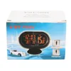 Auto Auto Voltmeter Thermometer Elektronische Wekker 12V 24 V Digitale LCD Groen Orange LED Monitor Black Universal