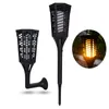 96 LED Flamme Solaire Scintillement Pelouse Lampe Prune Torche Lumière Dansante Étanche Extérieure Jardin Paysage Décoration Lampes