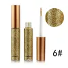 Penna per eyeliner liquido glitter di marca HANDAIYAN 10 colori Metallic Shine Eye Shadow Liner Matita combinata Trucco per occhi