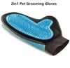 Alta calidad 2in1 Pet Grooming guantes herramienta muebles Pet Hair Remover Mitt Gentle Deshedding cepillo goma consejos para masaje Foe Dog Cat