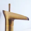 Yüksek kaliteli banyo uzun musluk krom antika pirinç yağ ovulmuş bronz musluklar tek kollu tek delikli şelale lavabosu tap286v