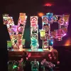 Luxe oplaadbare lichtgevende licht op VIP-vormige LED-cocktaillade Wijnglasbekerhouder voor Bar Disco Party Decoraties benodigdheden