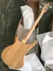 SKLEP Custom 4003 Rick 4 Strings Bass Guitar Natural Wood Dwa wyjściowe Jacki Electric Bass Korea Korea Importowane