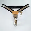 Dispositifs de chasteté Détails sur la ceinture de dispositif de ceinture masculine en acier inoxydable entièrement réglable L # R45
