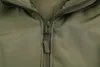 Herr Hoody Softshell Jacka Herr Vattentät Kappa Kamouflage Huv Grön Camo Kläder Vindtät Herr Windbreaker Jacka Kappa