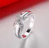 Low Price Wholesale 925 Sterling Silver Plated Zircon Finger Ring Fashion Party Jewelry For Women Wedding Gifts Mixed Size 6# 7# 8#