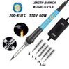 220V 60W EU ELECTRIC LOLDERING IRON WITH 5PCS IRON TIPS Justerbar Temperature Solder Station Stand Tool Kit