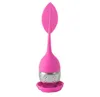 TEA INFUSER TOOLS LEAF SILICONE MED FOOD GRAD Make Tea Bag Filter 6 Färger Rostfritt stål TEA STERER237V