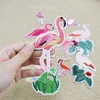 10st Flamingo Broderade fläckar för klädkassar Strykjärn på överföring Applique Patch för klänning Jeans DIY Sy på broderi Kids Stickers