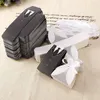 New 100pcs Bride and Groom Candy Boxes DRESS & TUXEDO Wedding Stripe Pattern Gift Box Christmas Anniversary Party Favors