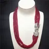 Women's fashion Leopard head clasp DIY accessory red glass crystal necklace welcome custom colors fashion jewelry