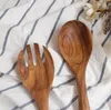 Grande set di cucchiaio forchetta in legno, utensili da cucina Utensili da cucina per frutta Utensili da cucina per insalata Utensili da cucina in legno all'ingrosso SN1820