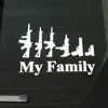 My Family Shape Gun Funny Car Window Decor Vinyl Decal Sticker Wild Military Firewards Enthusiasts Auto Stickers