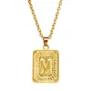 Mode Anhänger Halskette 26 Alphabet Gold Tag Kette A-Z Anfangsbuchstaben Edelstahl Schmuck Halsband Geschenk