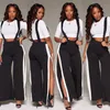 Sexy Night Club Survêtement Court Crop Top Avec Taille Haute Renversé Pantalon 2pc Ensemble Casual Femmes Porter Pour L'été