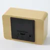 2018 Pequeno bonito LED relógio digital de madeira Despertador Controle de Som USB Display de Temperatura Eletrônico Relógio De Mesa De Mesa