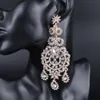 Orecchini di collana di cristallo placcato oro moda set di gioielli da sposa per la decorazione degli accessori del costume da sposa della festa delle spose