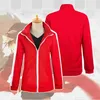 アジアサイズの日本サイズアニメMekakucity Actors Kagerou Project Shintaro Cosplay Costume Red Lengeve Coathoodie Jacket267L278r