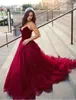 Bury Prom Dresses Sweetheart Backless Sleeveless Tiered Organza Evening Gowns Sweep Train Long Special Ocn Dress