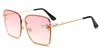 Fashion Women Personality Square Frame Sunglasses Big Frame Sun Glasses Little Bee Decorative Eyeglasses Anti-UV Spectacles Eyewear