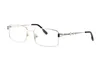 mode attitud solglasögon för män unisex buffel horn glasögon mens kvinnor sport rimless solglasögon silver guld metall ram glasögon