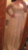 Champagne pärlstav kristall dubai kväll klänningar 2019 saudiarabiska rhinestones tulle prom klänning med cape plus storlek spets formella festklänningar