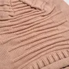 ビーニー/スカルキャップ女性のファッションニットドビー7色冬の暖かい糸染めキャップカジュアルビーニーユニセックスアダルトハット