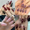 600 pcsbag ballerina nail art tips transparantnatuurlijke valse kist nagels kunsttips platte vorm volledige cover manicure48679999